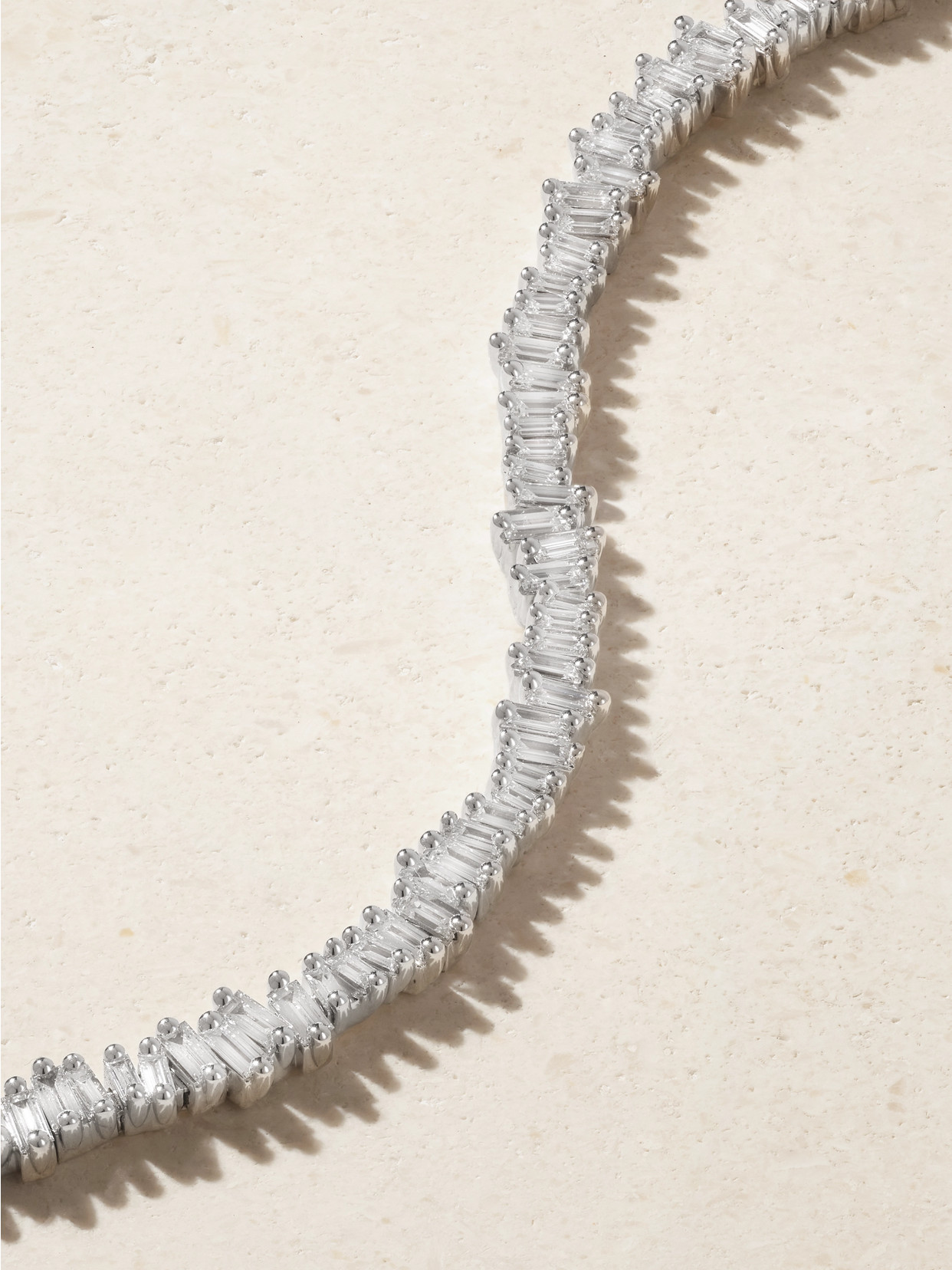 Suzanne Kalan 18-karat White Gold Diamond Tennis Bracelet In Gold