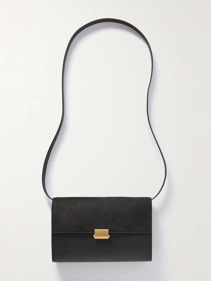 The Row Laurie Suede And Leather Shoulder Bag