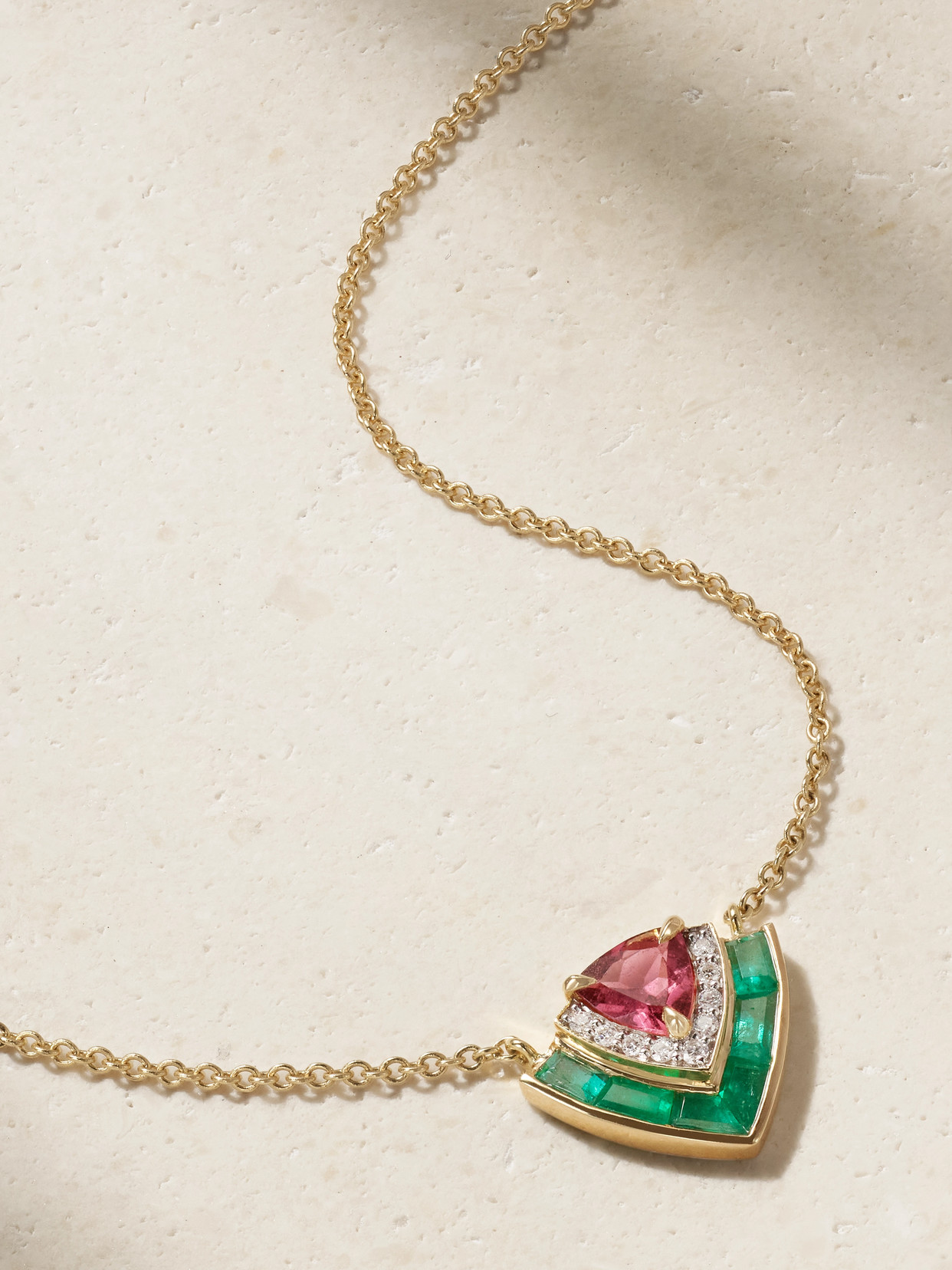 Emily P. Wheeler + Net Sustain Tiered 18-karat Recycled Multi-stone Necklace