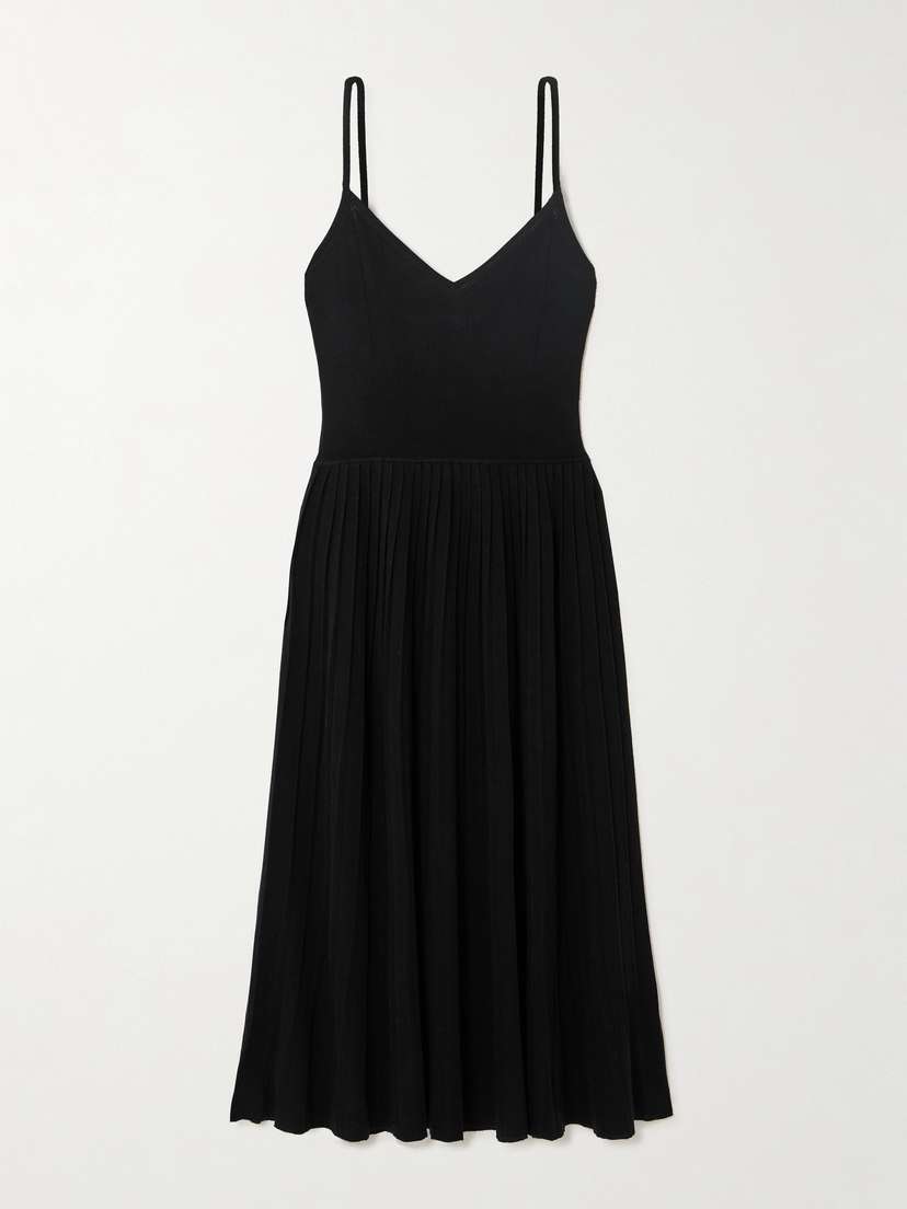 Arch4 Ribbed Silk And Organic Cashmere-blend Midi Dress