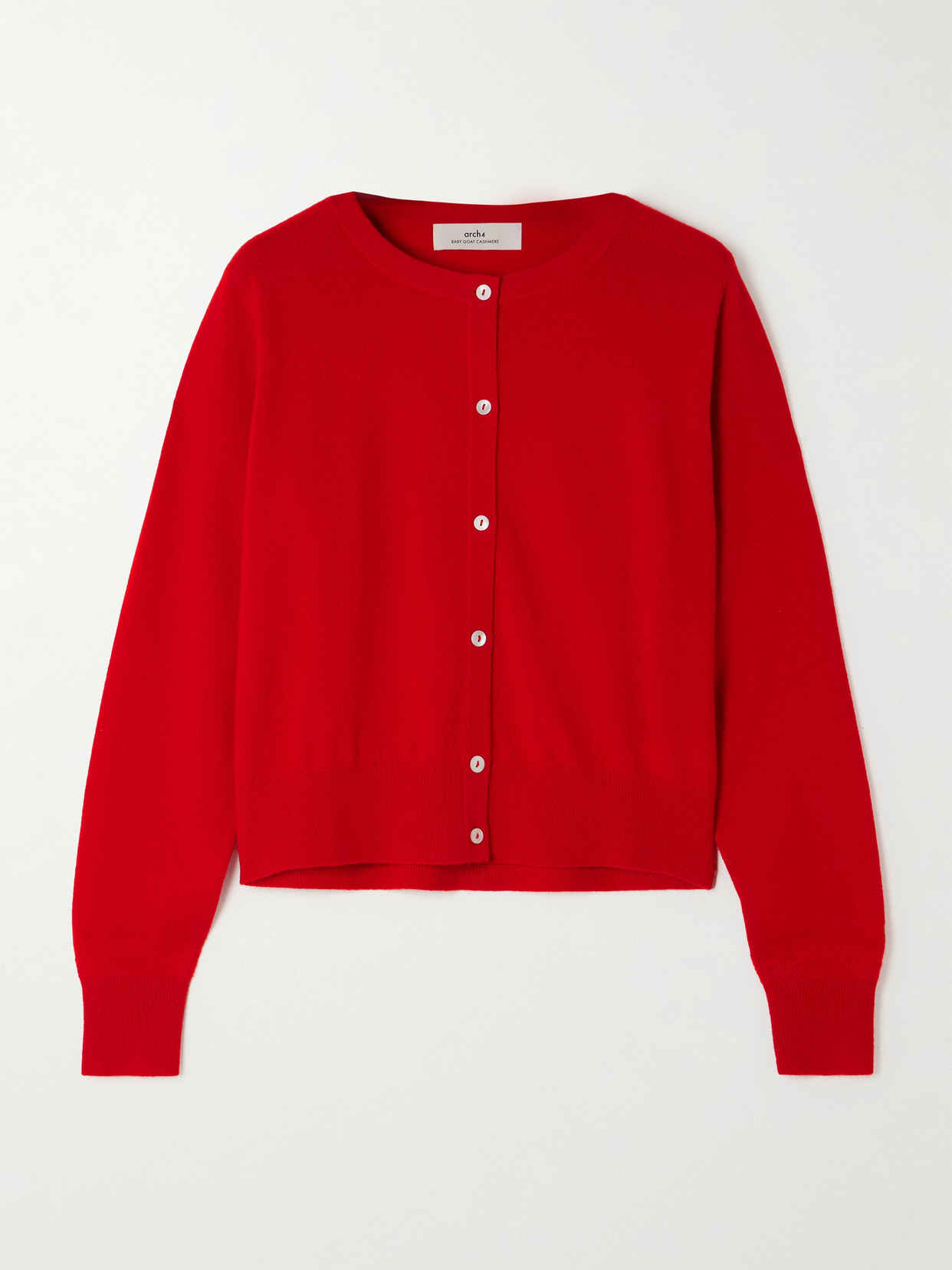 Arch4 + Net Sustain Bea Cashmere Cardigan In Red