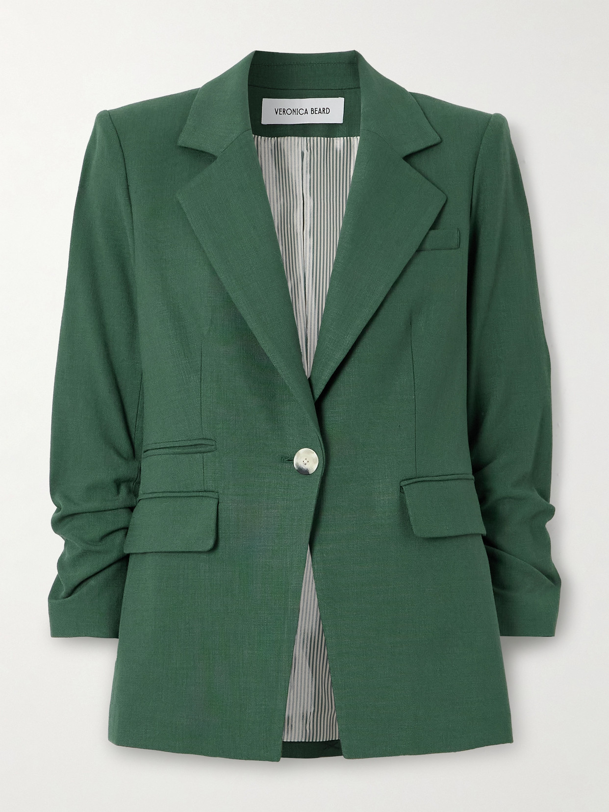 Veronica Beard - Battista Dickey Gathered Voile Blazer - Green