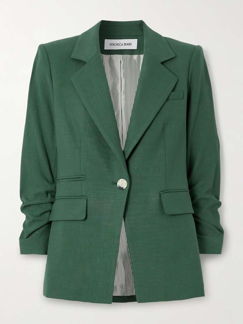 Veronica Beard Battista Dickey Gathered Voile Blazer