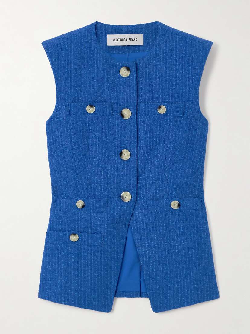 Veronica Beard Tamara Cotton-blend Bouclé-tweed Vest