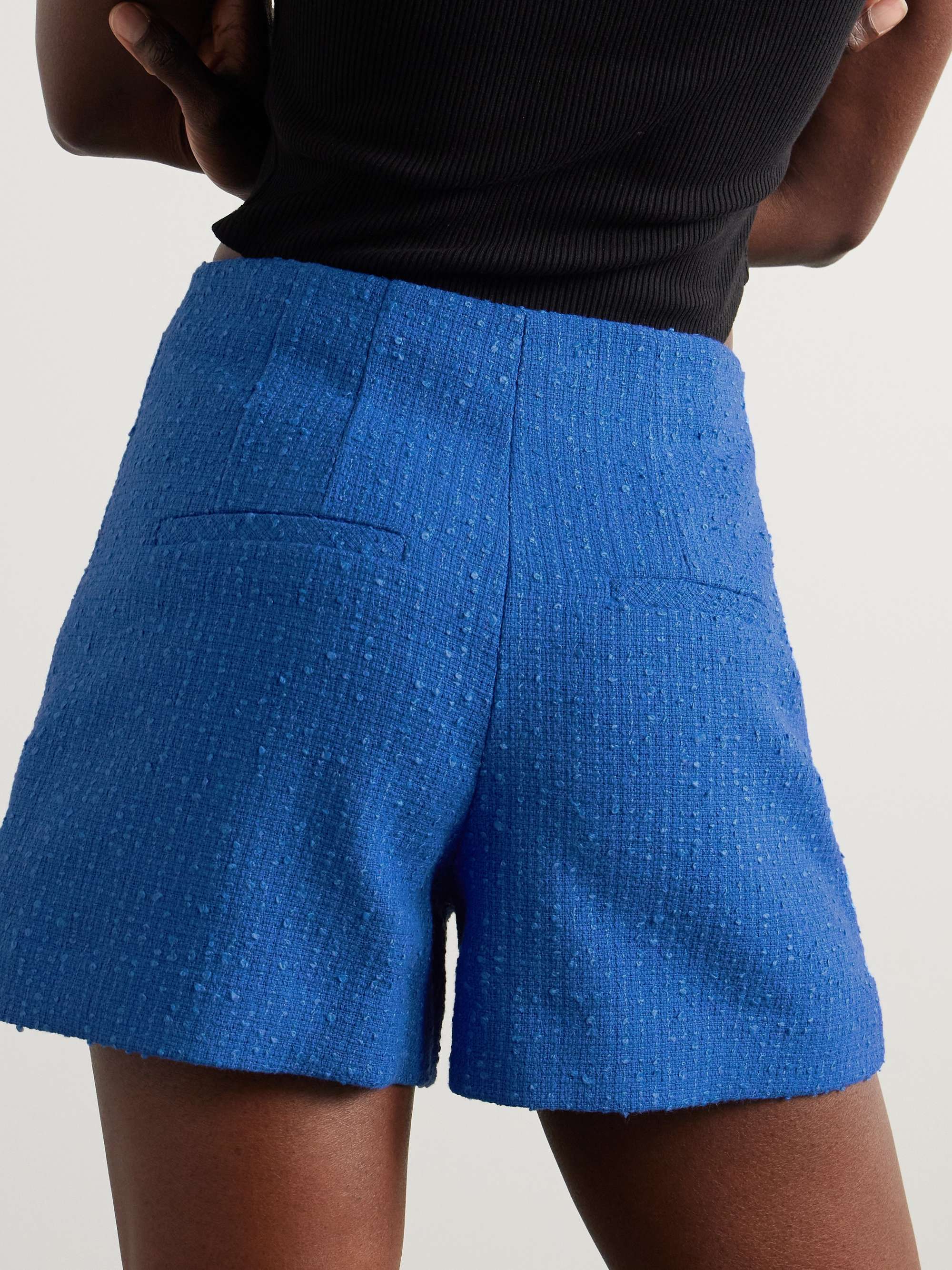 VERONICA BEARD Jazmin cotton-blend bouclé-tweed shorts | NET-A-PORTER