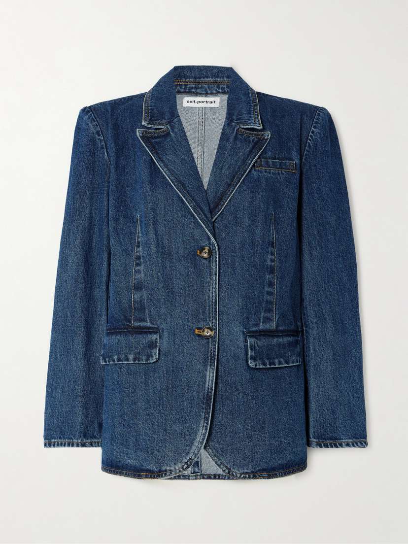 Self-Portrait Denim Blazer - UK 4