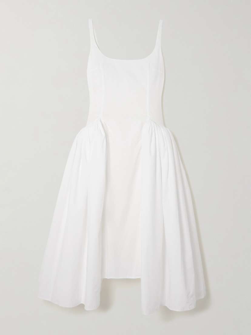 16Arlington Vezile Pleated Cotton-poplin Midi Dress - UK 16