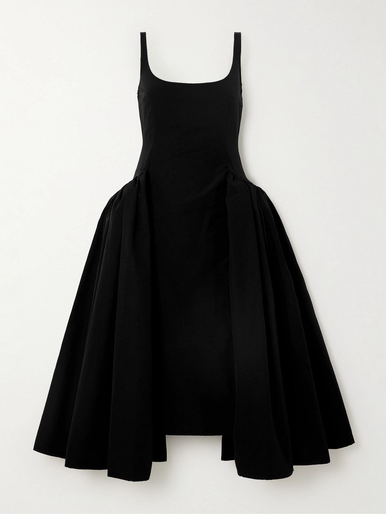 16ARLINGTON - Vezile Pleated Faille Midi Dress - Black