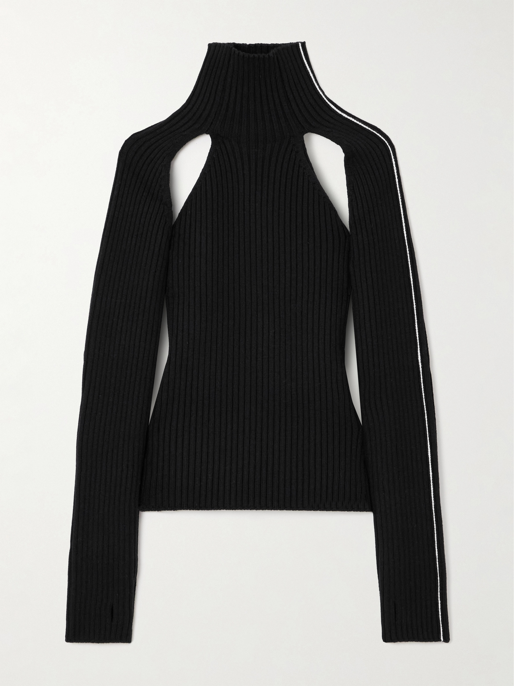 PETER DO Raglan cutout ribbed wool sweater thumbnail