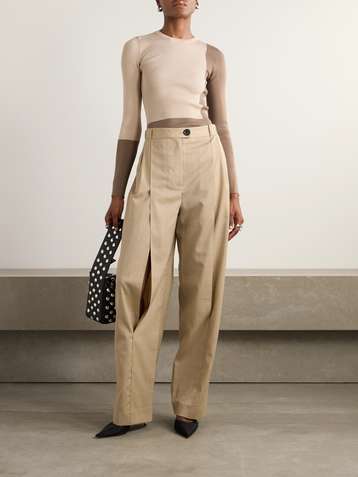 【PETER DO】BEIGE×BROWNカラーブロック オーバーサイズ シャツ PETER DO】BEIGE×BROWNカラーブロック オーバーサイズ シャツ PETER DO