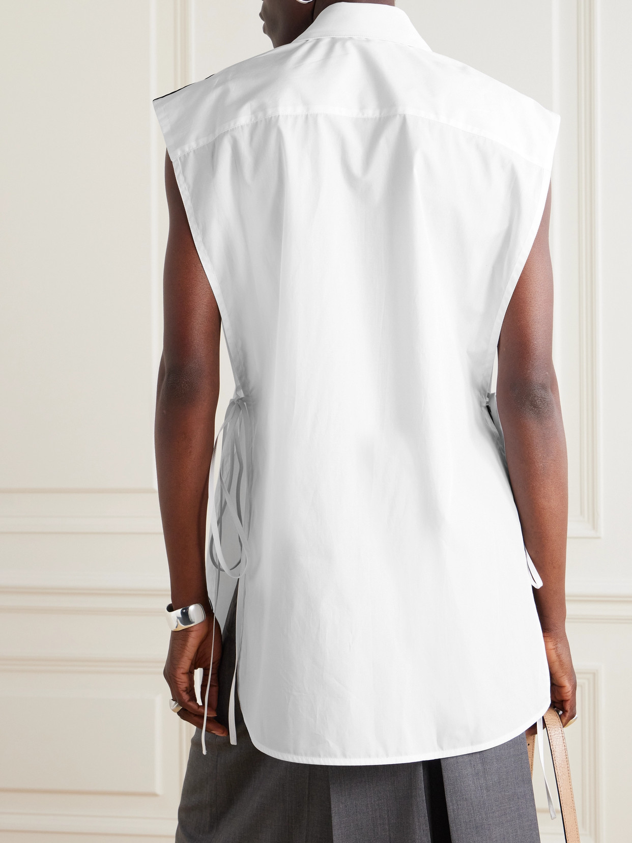 Peter Do Trench Silk Blouse - White - ShopStyle Coats