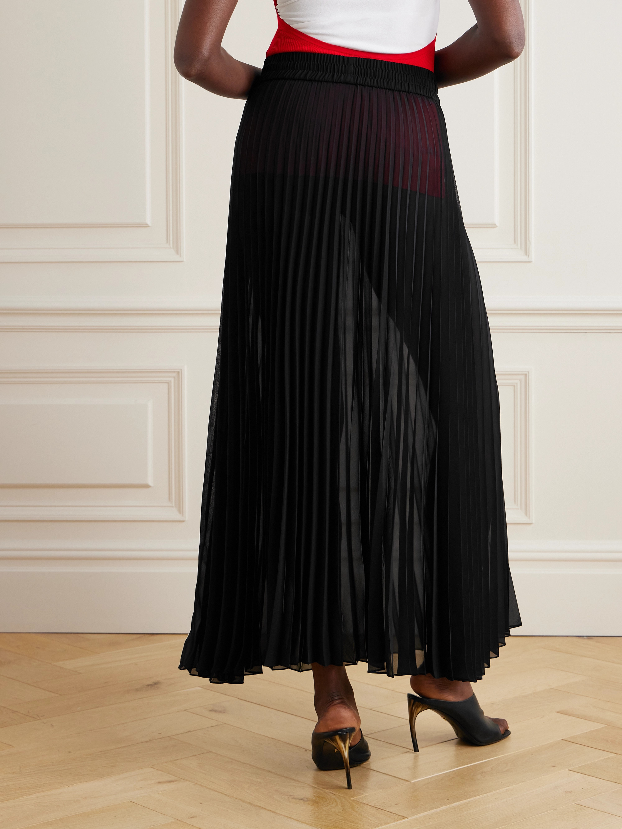 PETER DO Pleated chiffon maxi skirt thumbnail