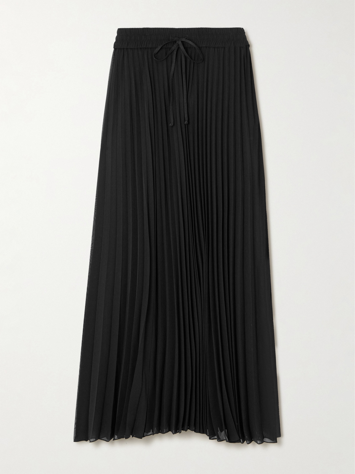 Peter Do Pleated Sheer Maxi Skirt In Black