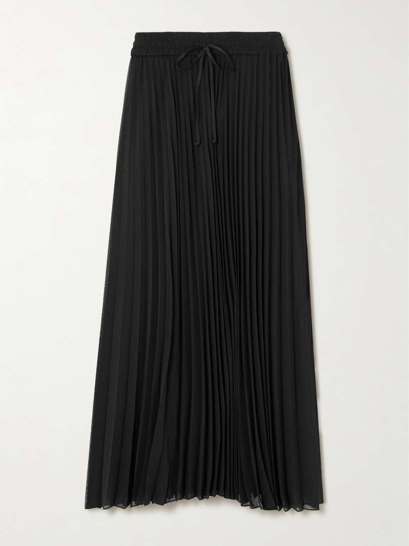 Peter Do Pleated Chiffon Maxi Skirt