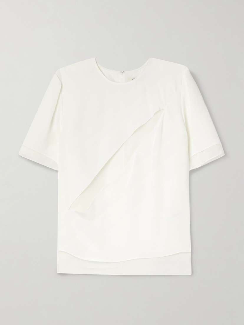 Peter Do Slash Silk And Chiffon T-shirt