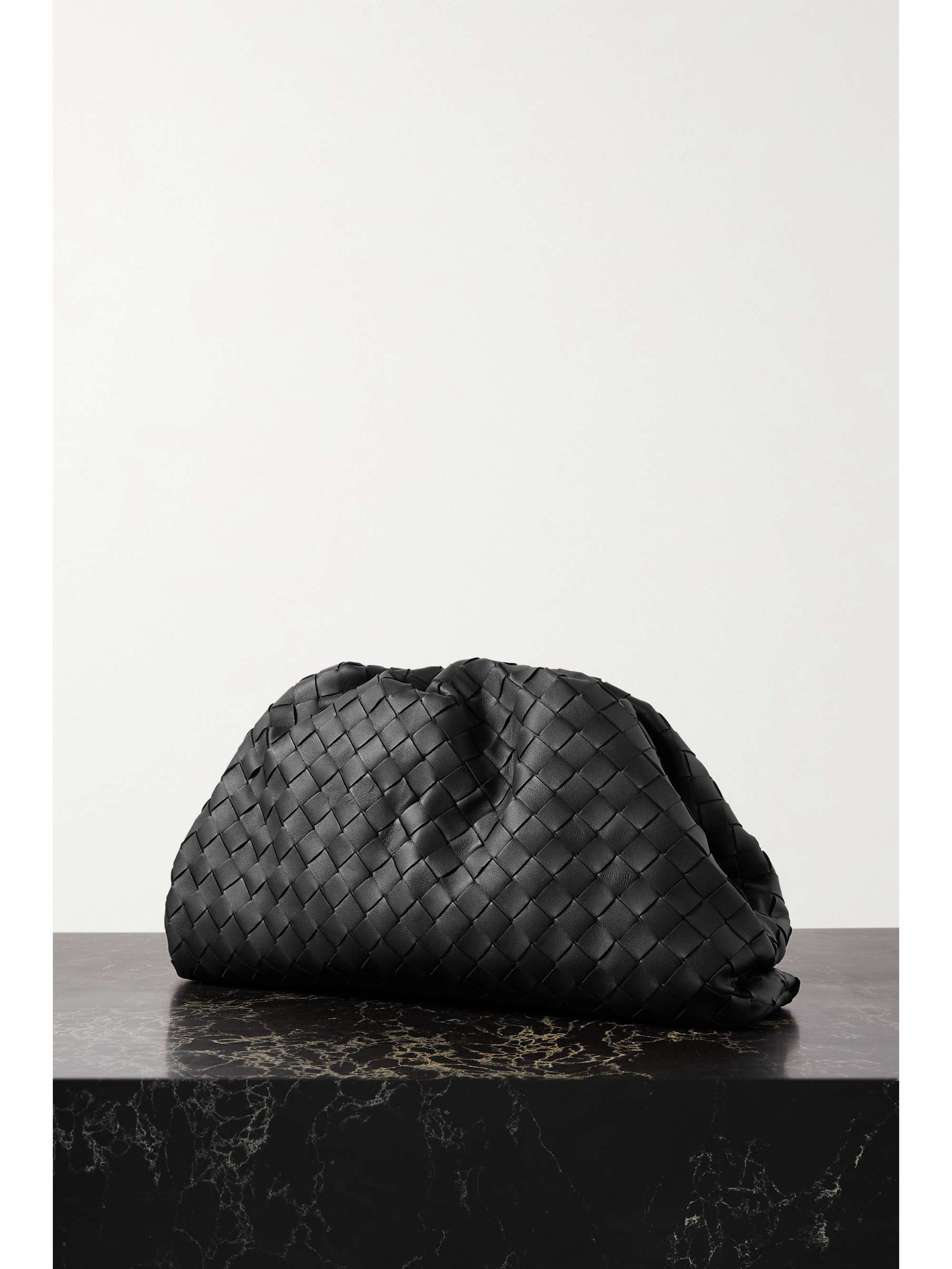 BOTTEGA VENETA The Pouch large gathered intrecciato leather clutch