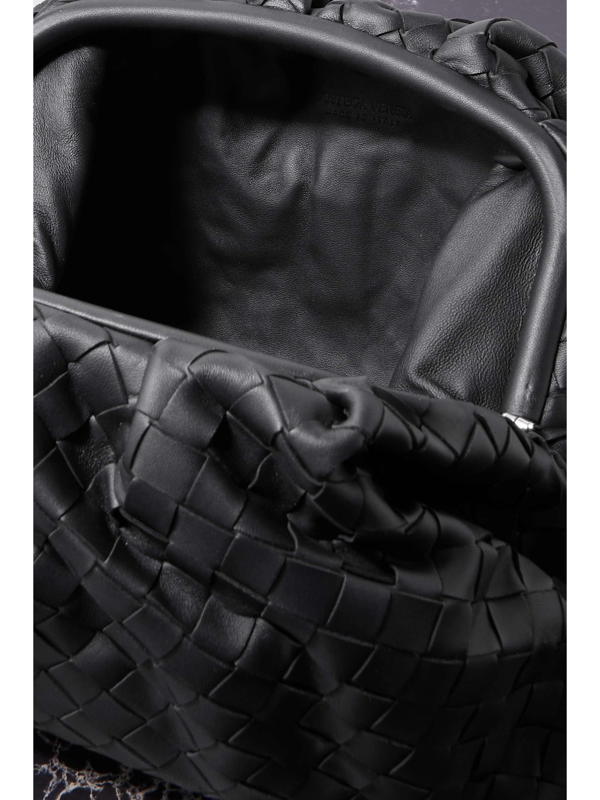 BOTTEGA VENETA The Pouch large gathered intrecciato leather clutch