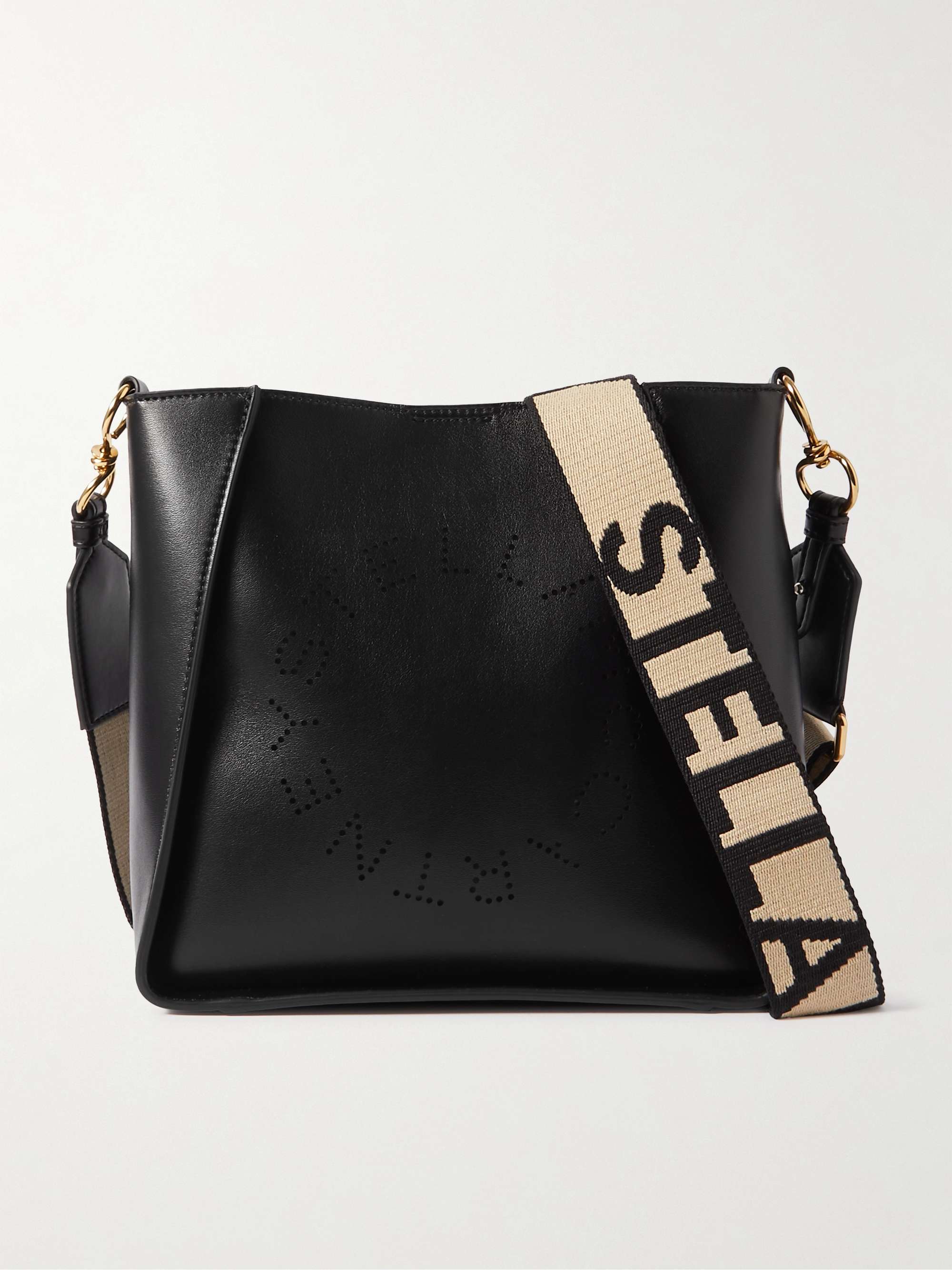 STELLA MCCARTNEY Perforated vegetarian leather shoulder bag | NET-A-PORTER