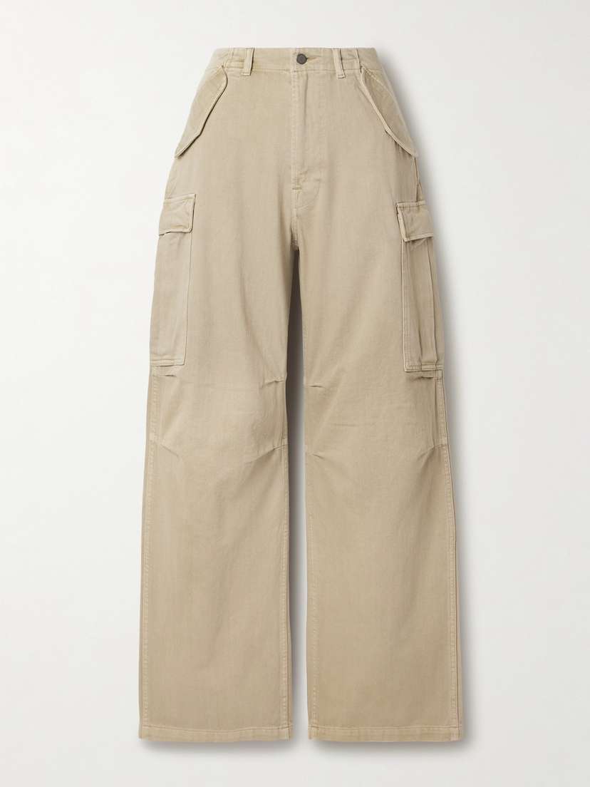 Denimist Cotton-drill Wide-leg Cargo Pants