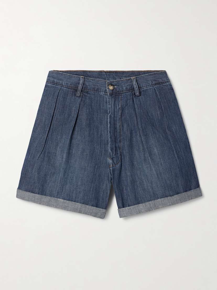 Denimist Blair Pleated Denim Shorts