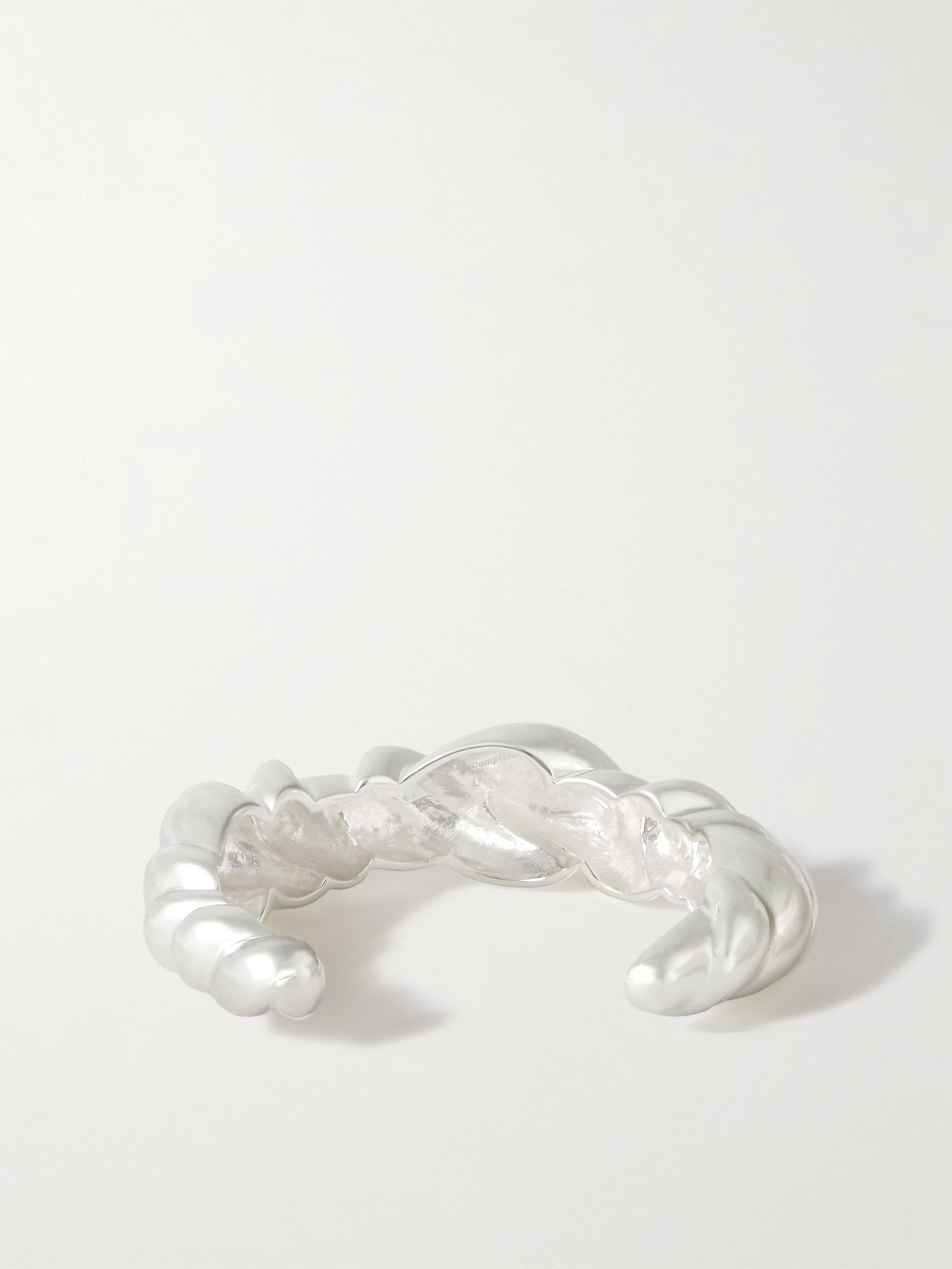 Completedworks Meandering Rhodium-plated Cuff In Silver