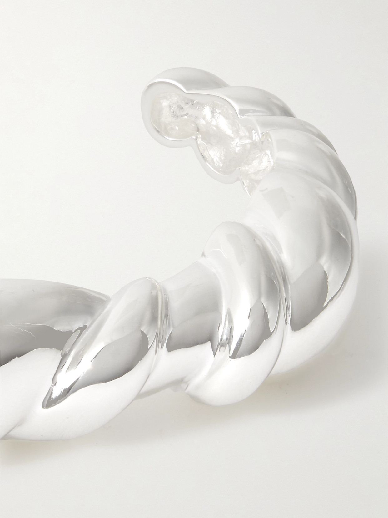 Completedworks Meandering Rhodium-plated Cuff In Silver