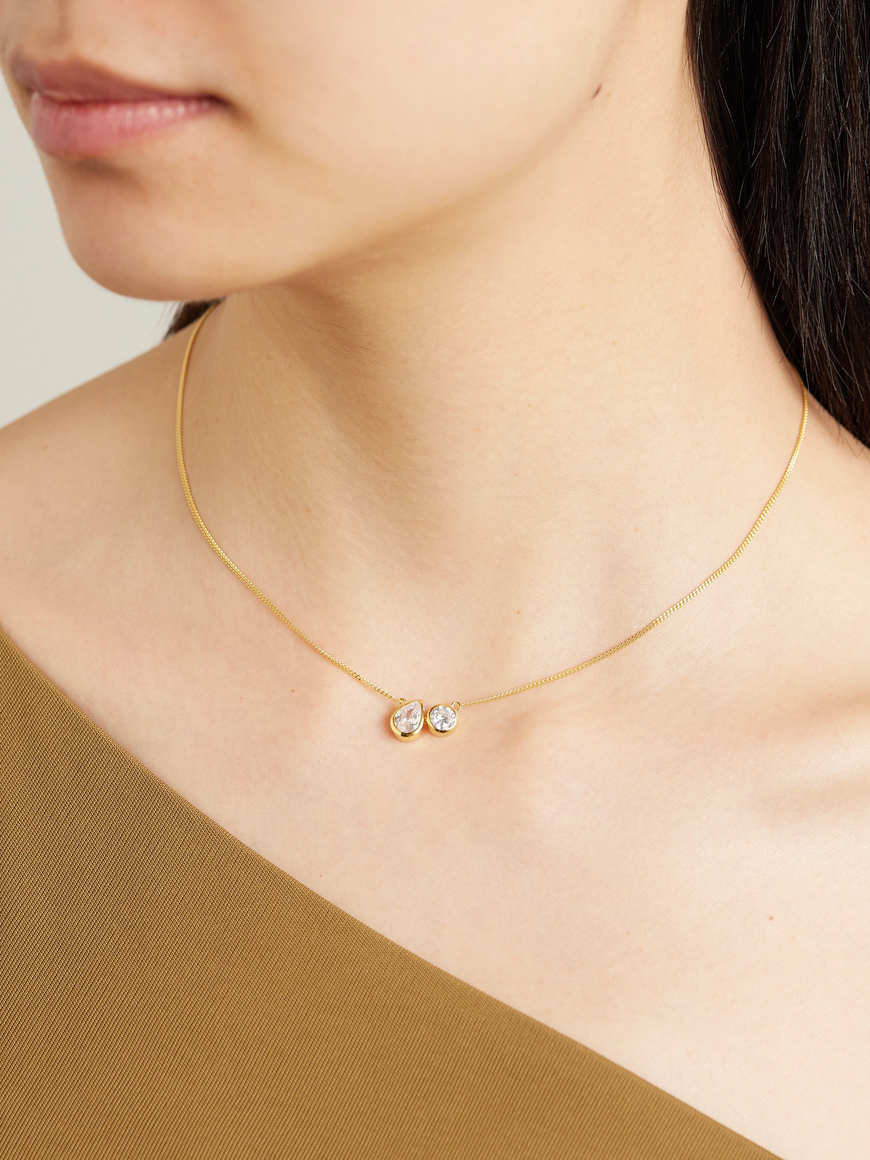 Completedworks Like Peas In A Pod Recycled Gold Vermeil Cubic Zirconia Necklace In Gold