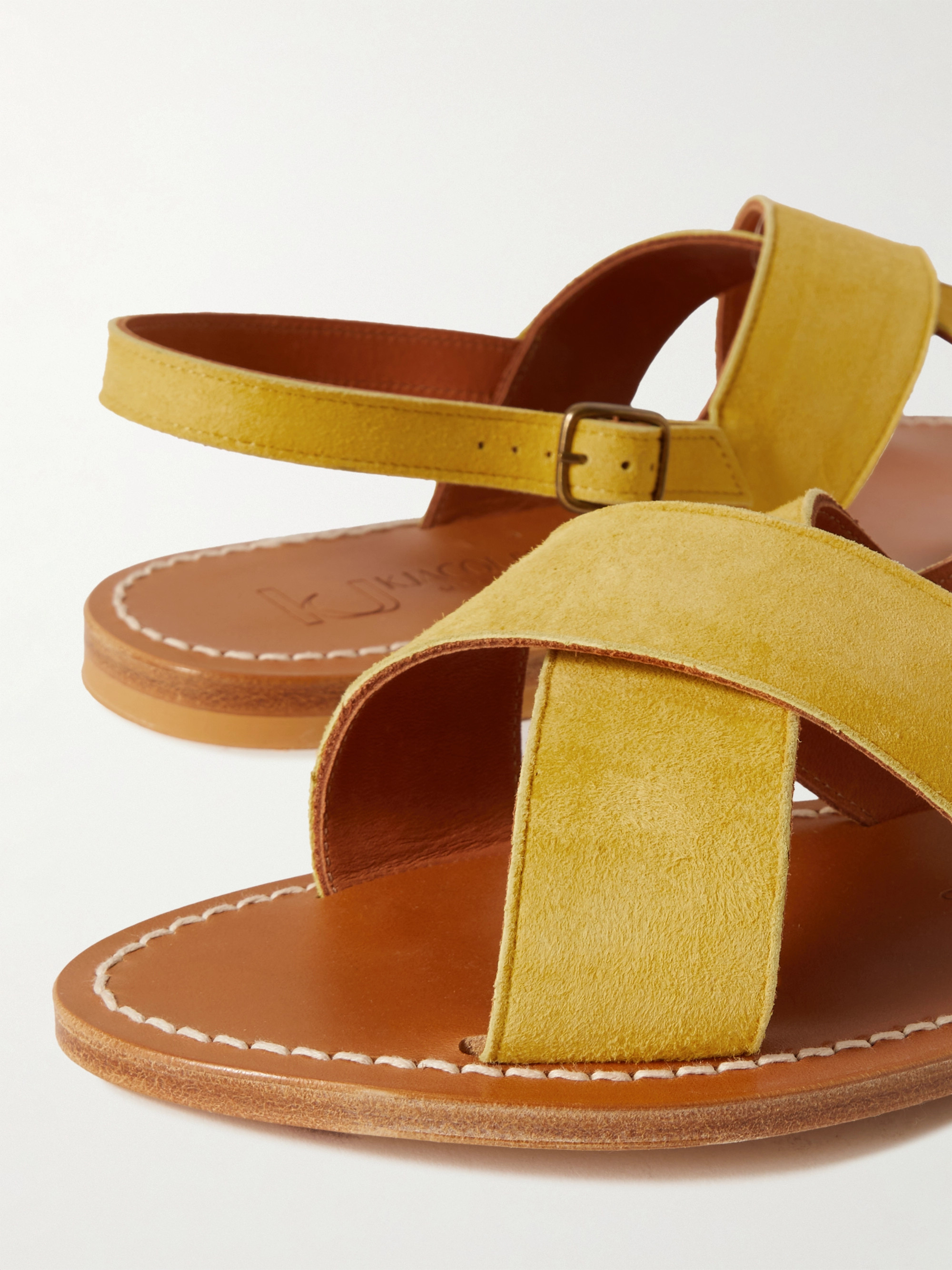 K JACQUES ST TROPEZ Osorno suede slingback sandals thumbnail