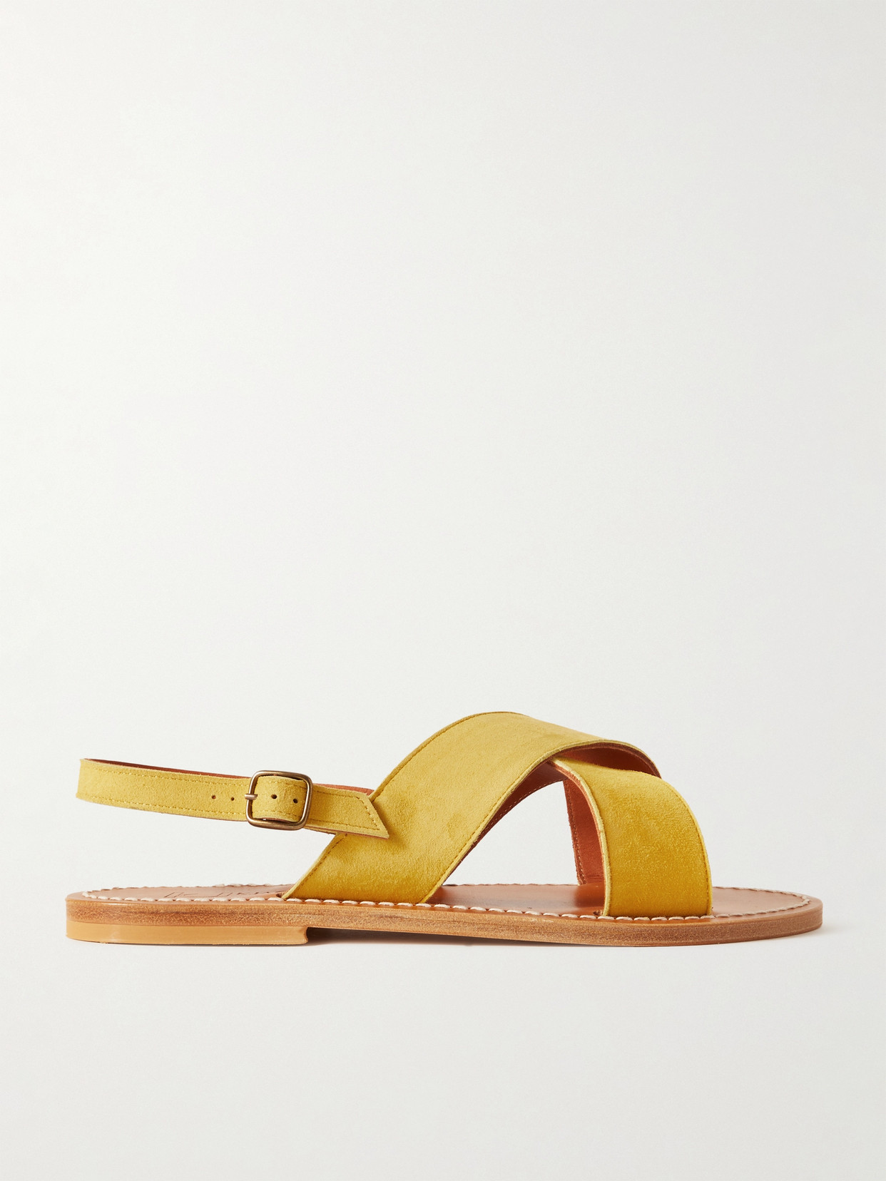 Kjacques Osorno Suede Slingback Sandals In Yellow