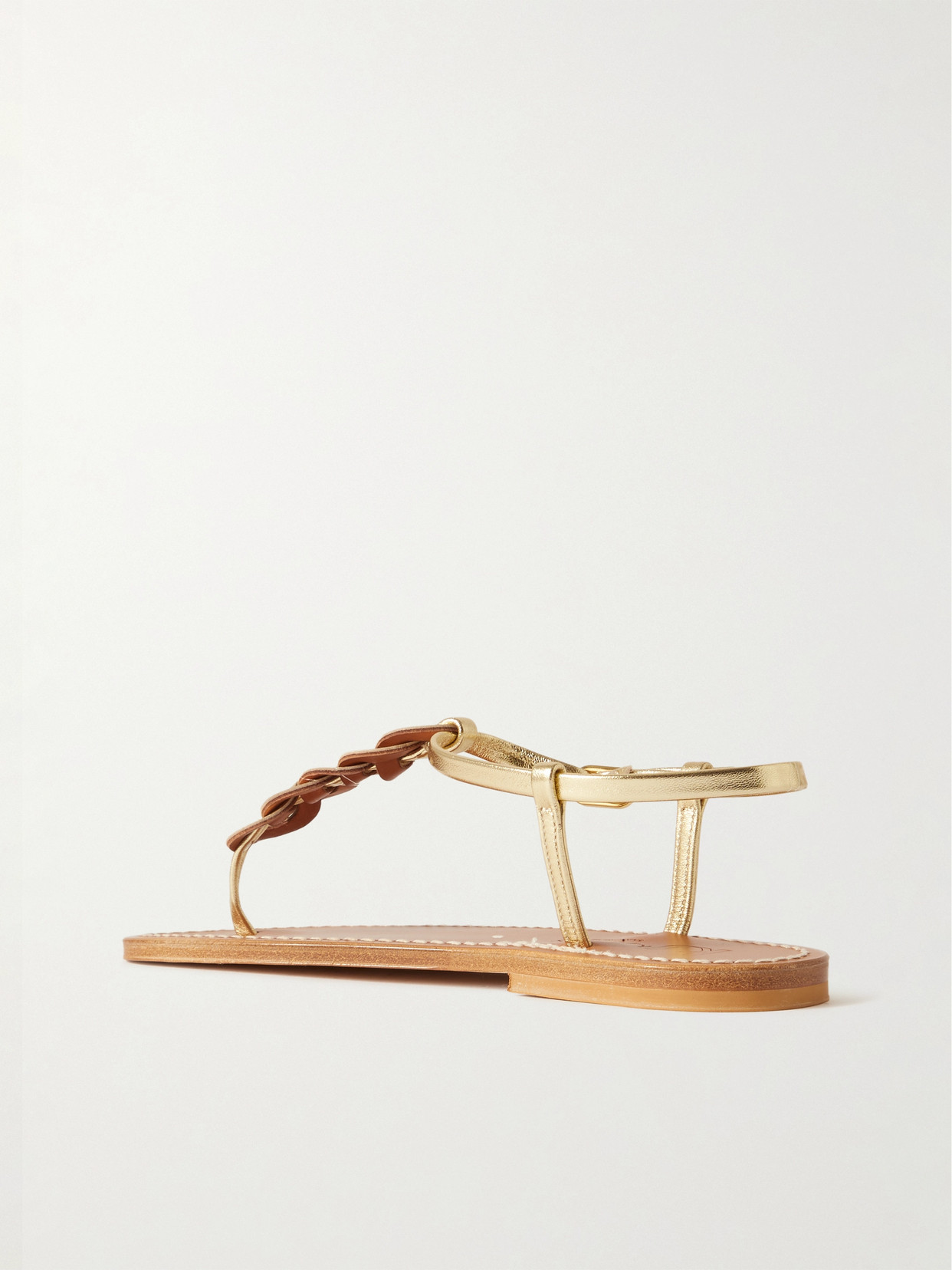 Kjacques Lemovis Woven Metallic Leather Sandals In Silver