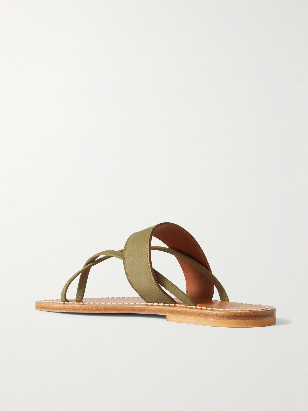 Kjacques Nehru Nubuck Sandals In Green