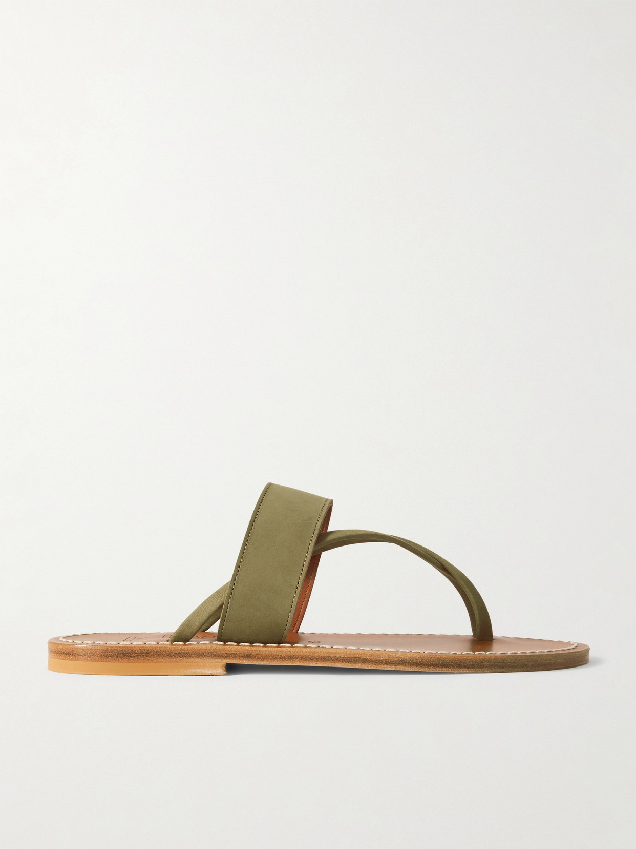 Kjacques Nehru Nubuck Sandals In Green