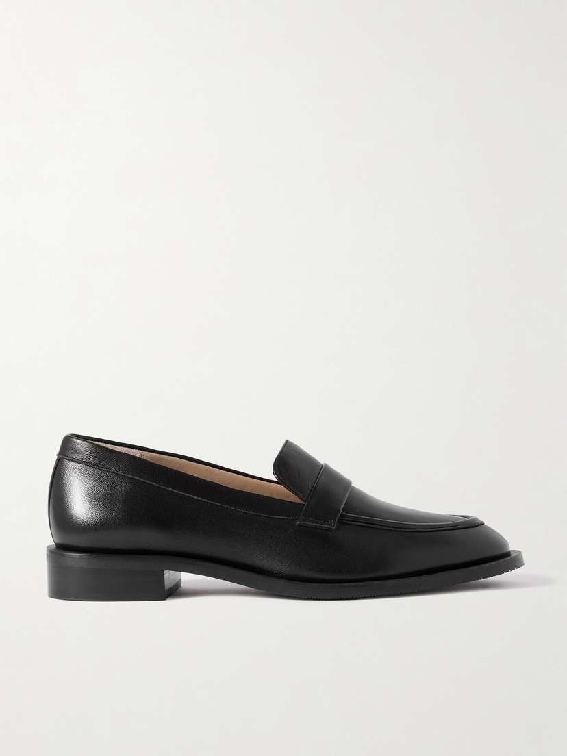 Stuart Weitzman Palmer Sleek Leather Loafers