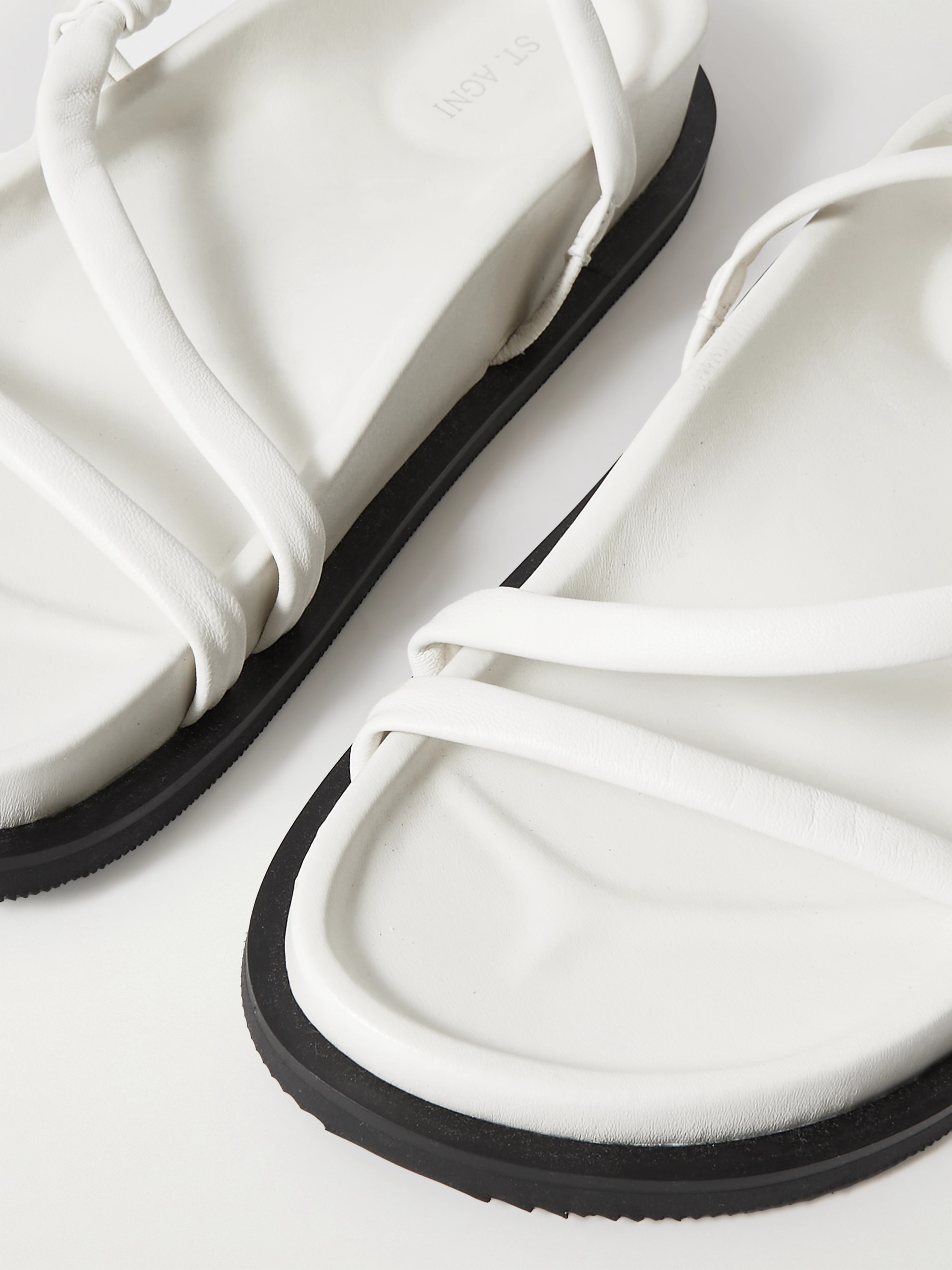 St. Agni - Twist leather slingback sandals | Plush
