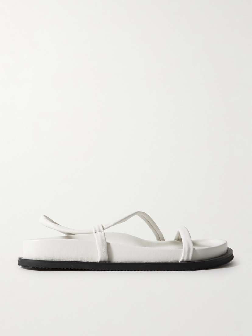 St. Agni Twist Leather Slingback Sandals