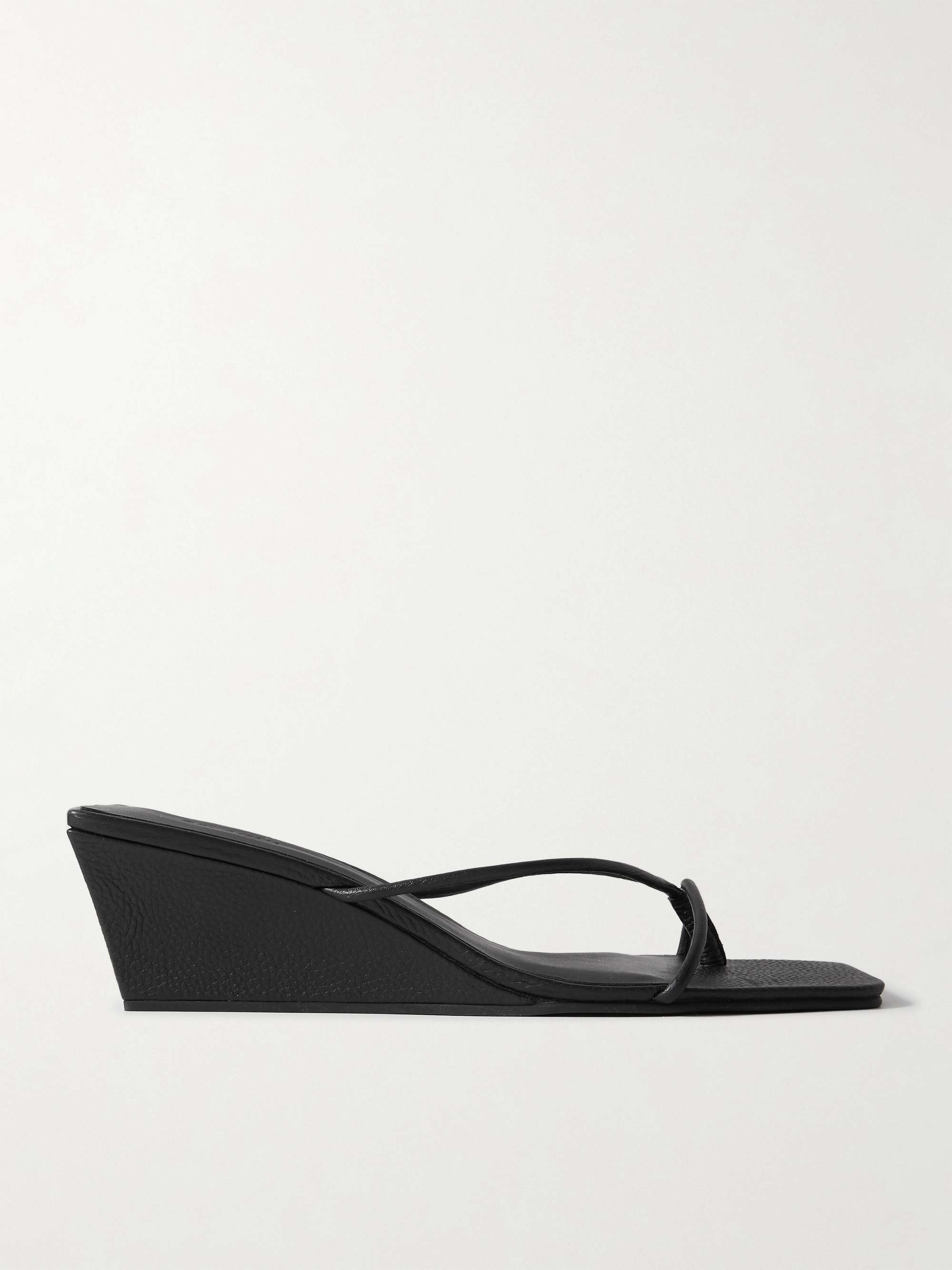 ST. AGNI | Leather Wedge Sandals