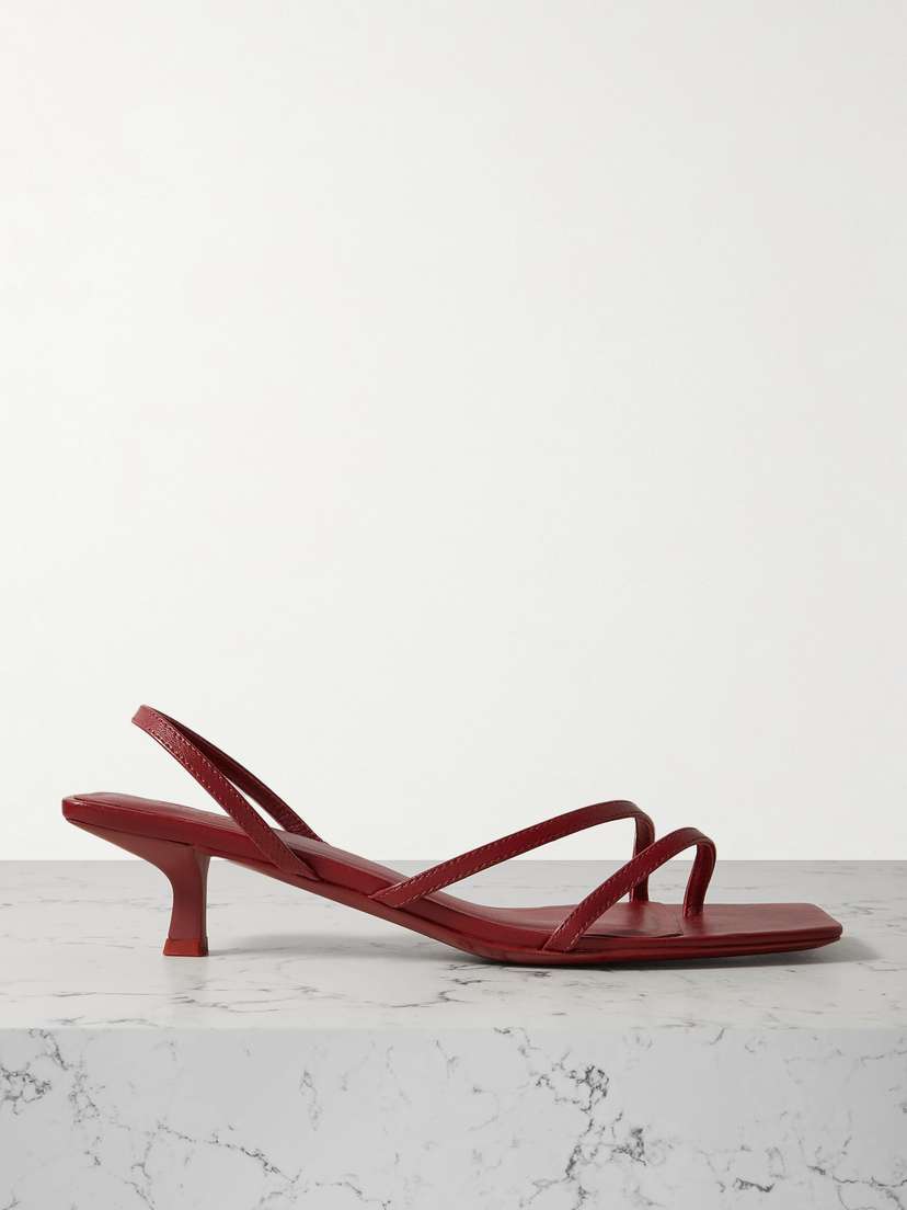 St. Agni Pina Leather Slingback Sandals