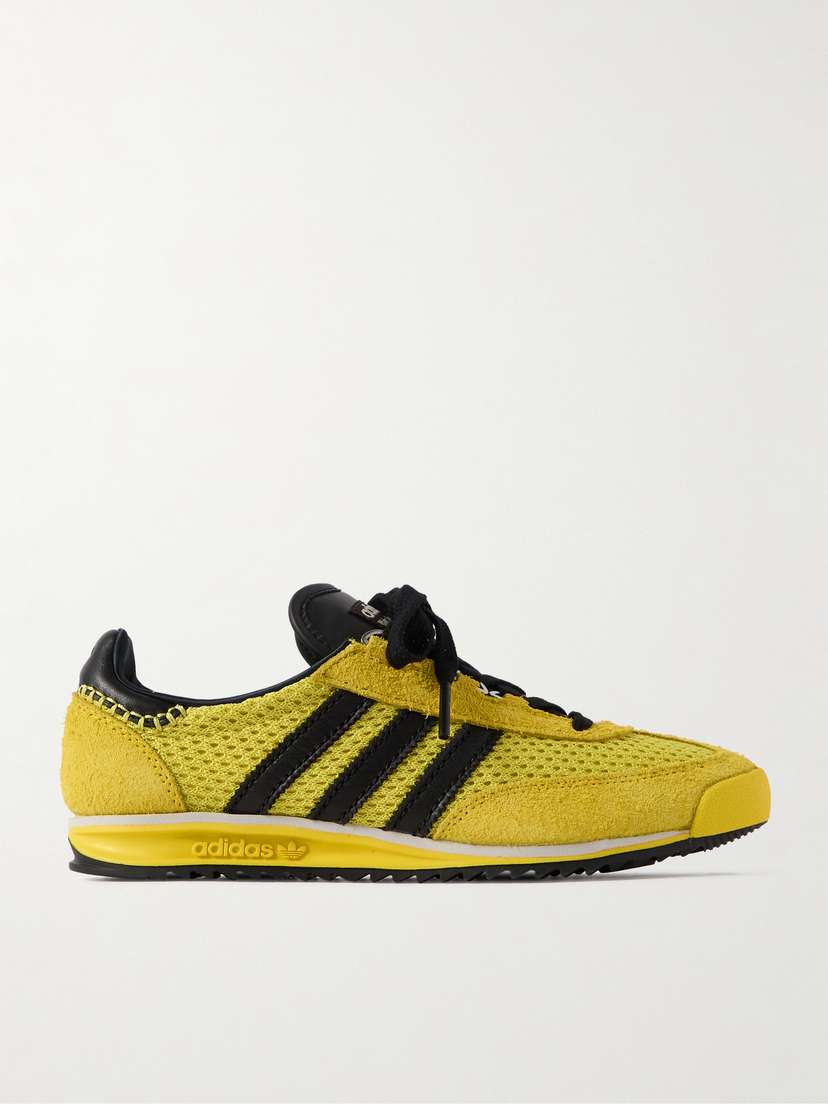 adidas Originals + Wales Bonner Sl76 Leather-trimmed Brushed-suede And Mesh Sneakers - UK 9