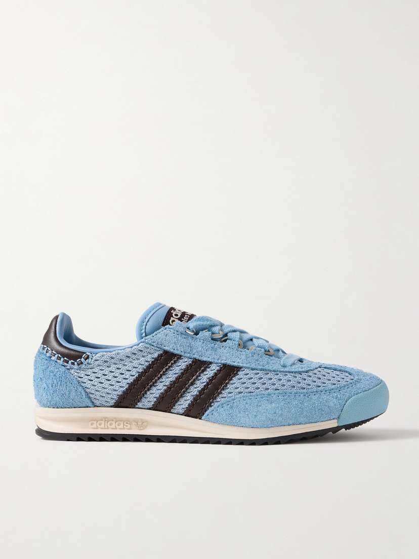 adidas Originals + Wales Bonner Sl76 Leather-trimmed Brushed-suede And Mesh Sneakers - UK 9