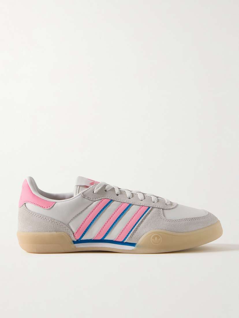 adidas Originals Squash Indoor Suede And Leather-trimmed Mesh Sneakers
