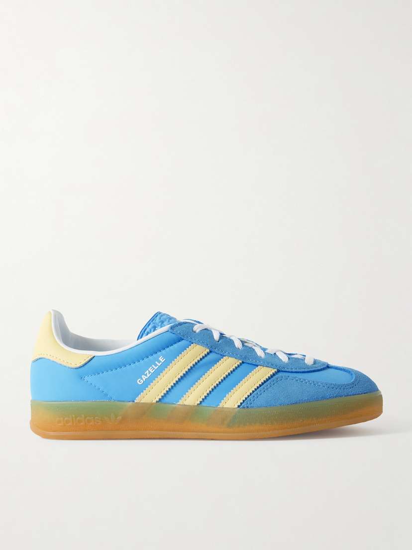 adidas Originals Gazelle Indoor Leather-trimmed Suede And Nylon Sneakers - UK 8.5