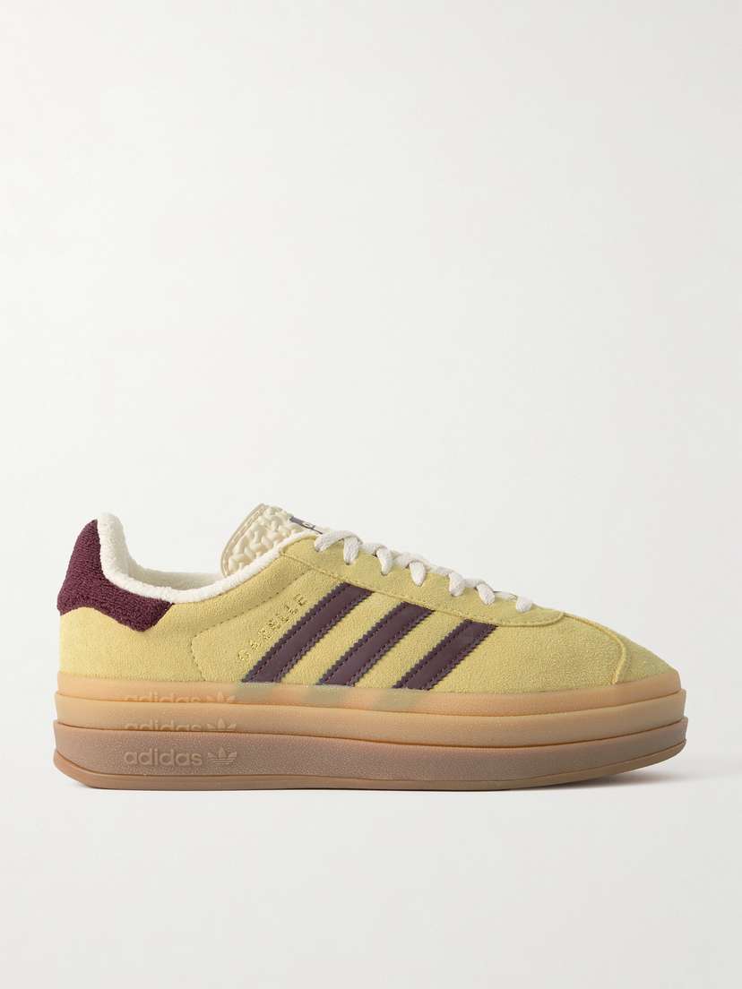 adidas Originals Gazelle Bold Leather-trimmed Suede Sneakers - UK 8.5