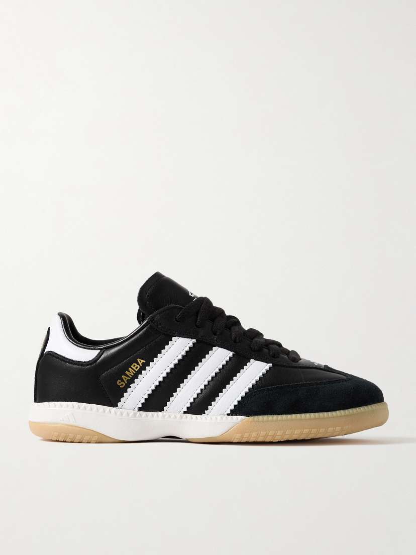 adidas Originals Samba Mn Suede-trimmed Leather Sneakers