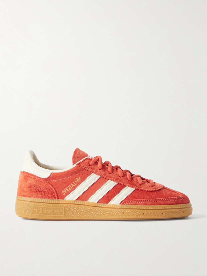 adidas Originals Handball Spezial Leather-trimmed Suede Sneakers - UK 9