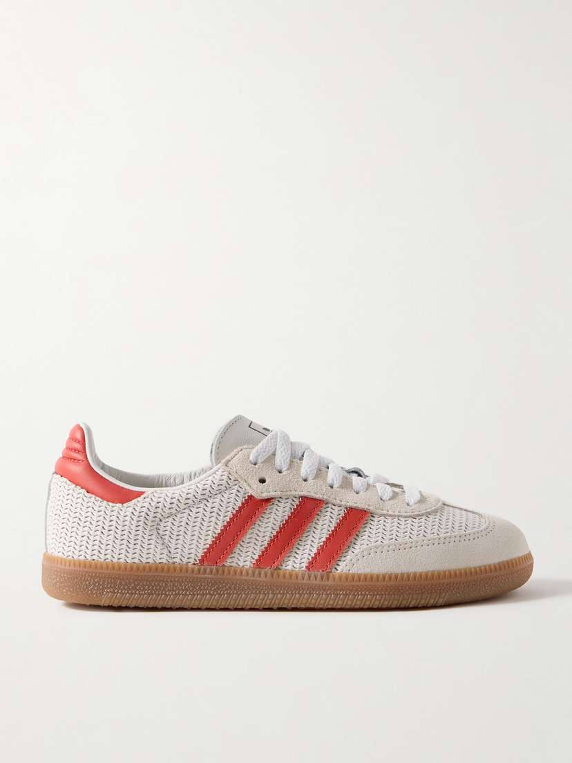 adidas Originals Samba Og Suede And Leather-trimmed Knitted Sneakers - UK 9