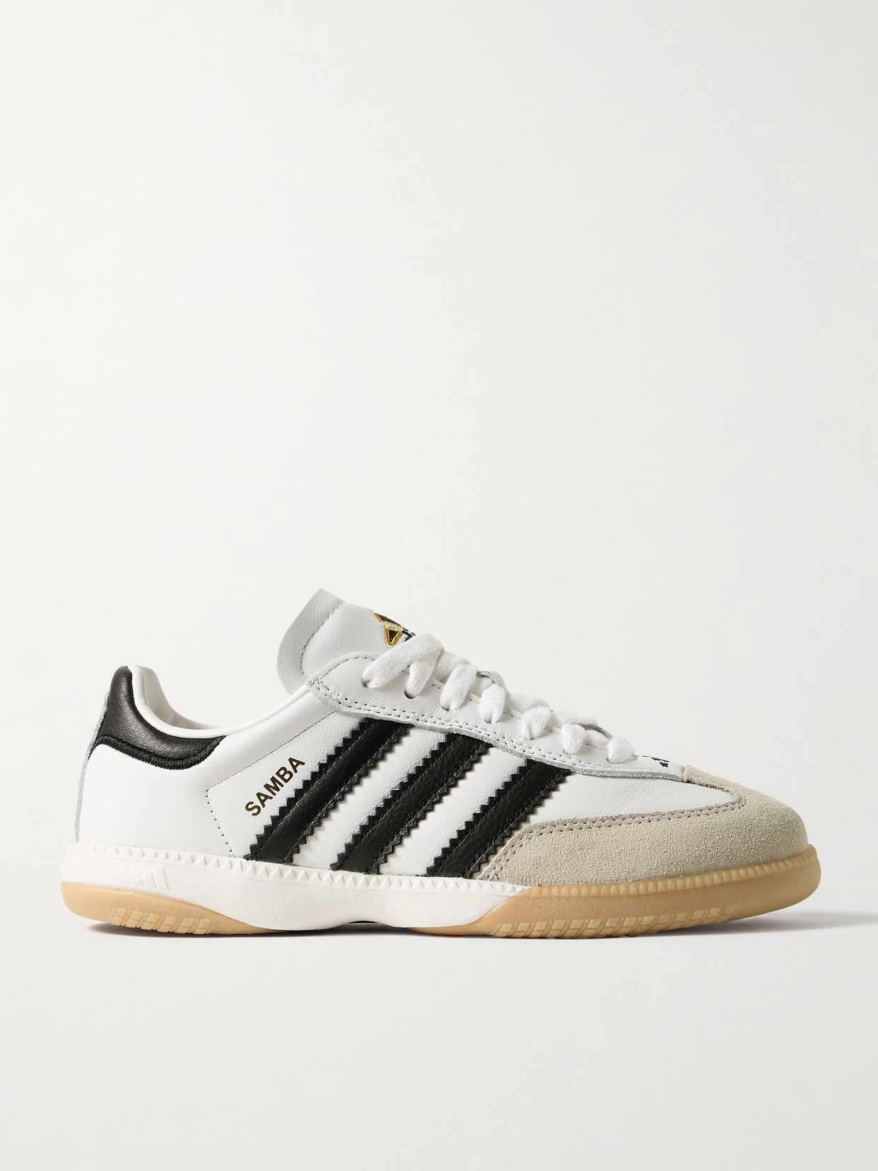adidas Originals - Samba Mn Suede-trimmed Leather Sneakers - White