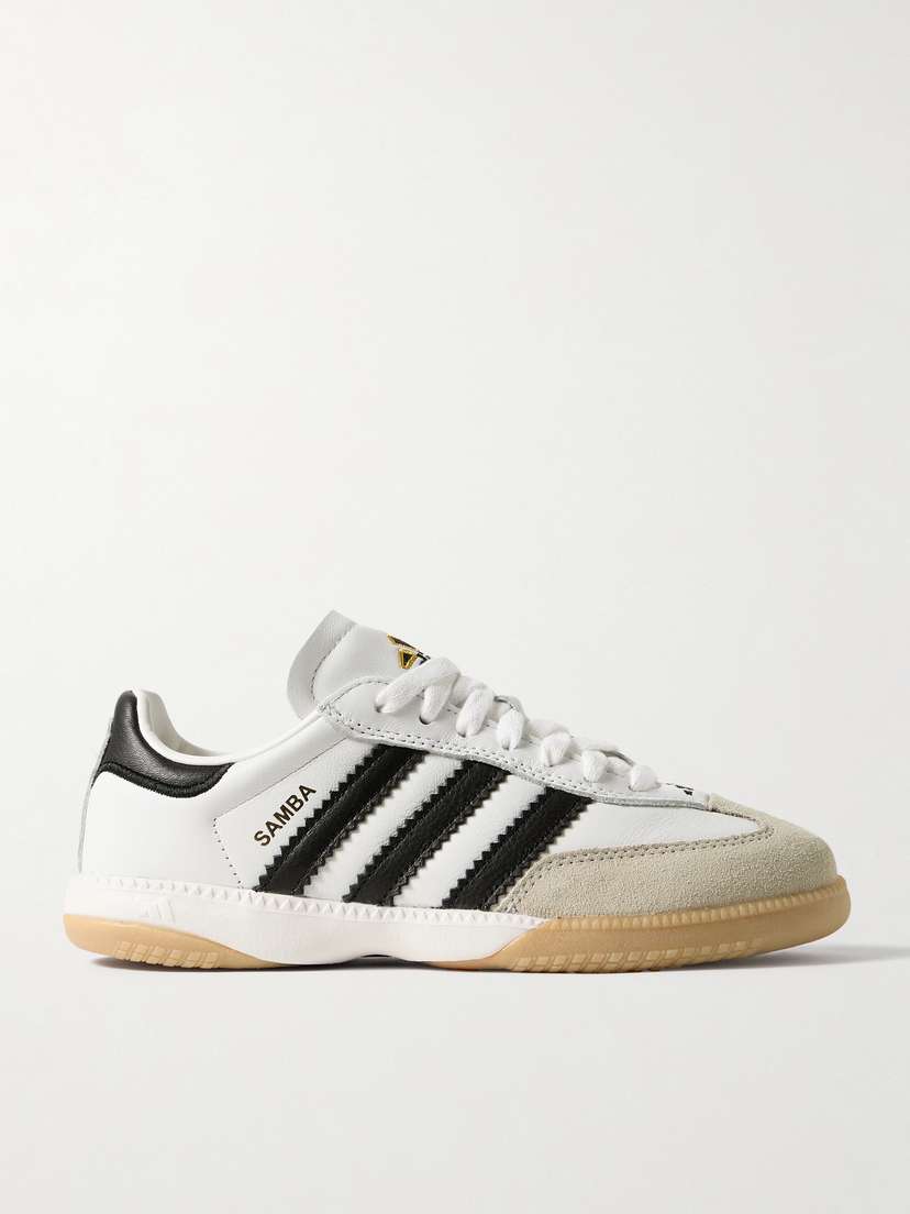 adidas Originals Samba Mn Suede-trimmed Leather Sneakers