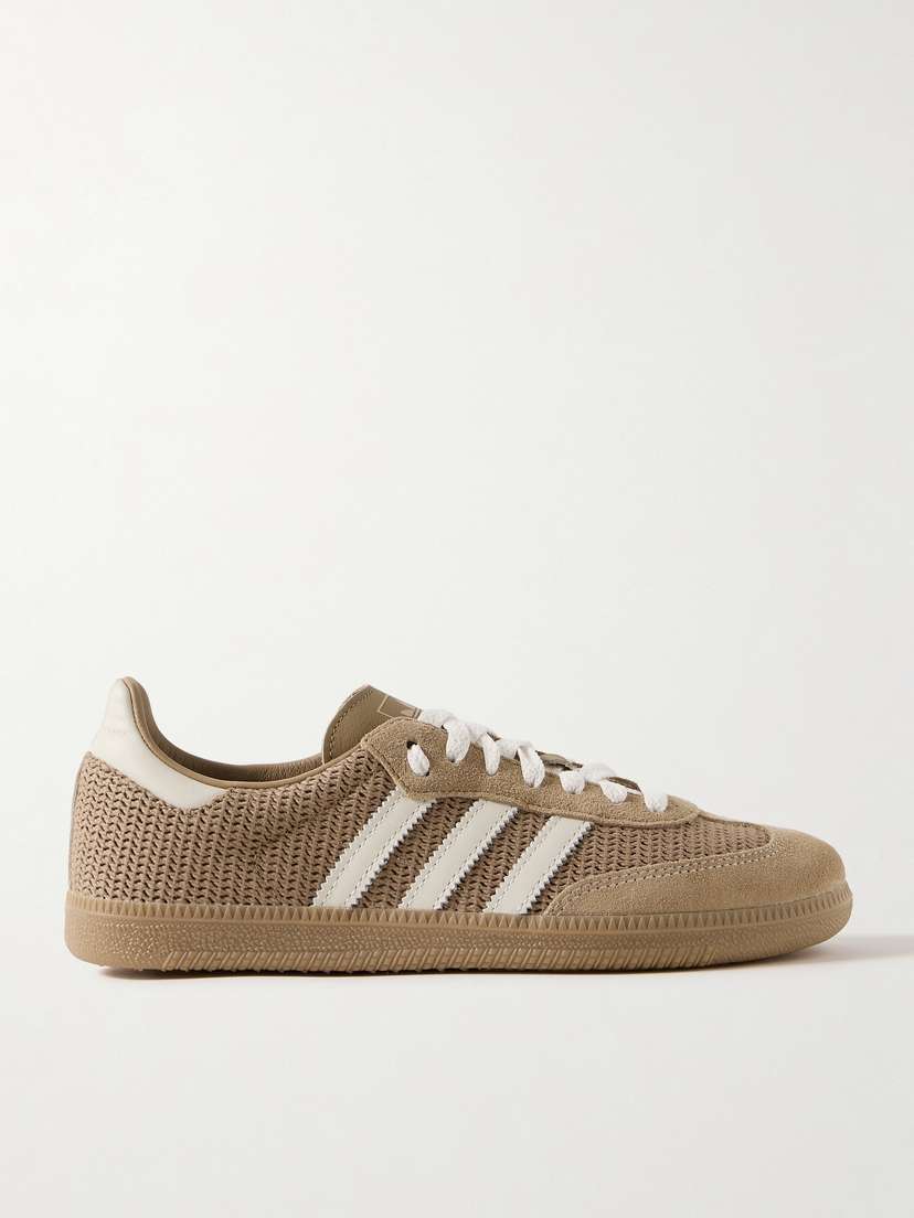 adidas Originals Samba Og Suede And Leather-trimmed Knitted Sneakers
