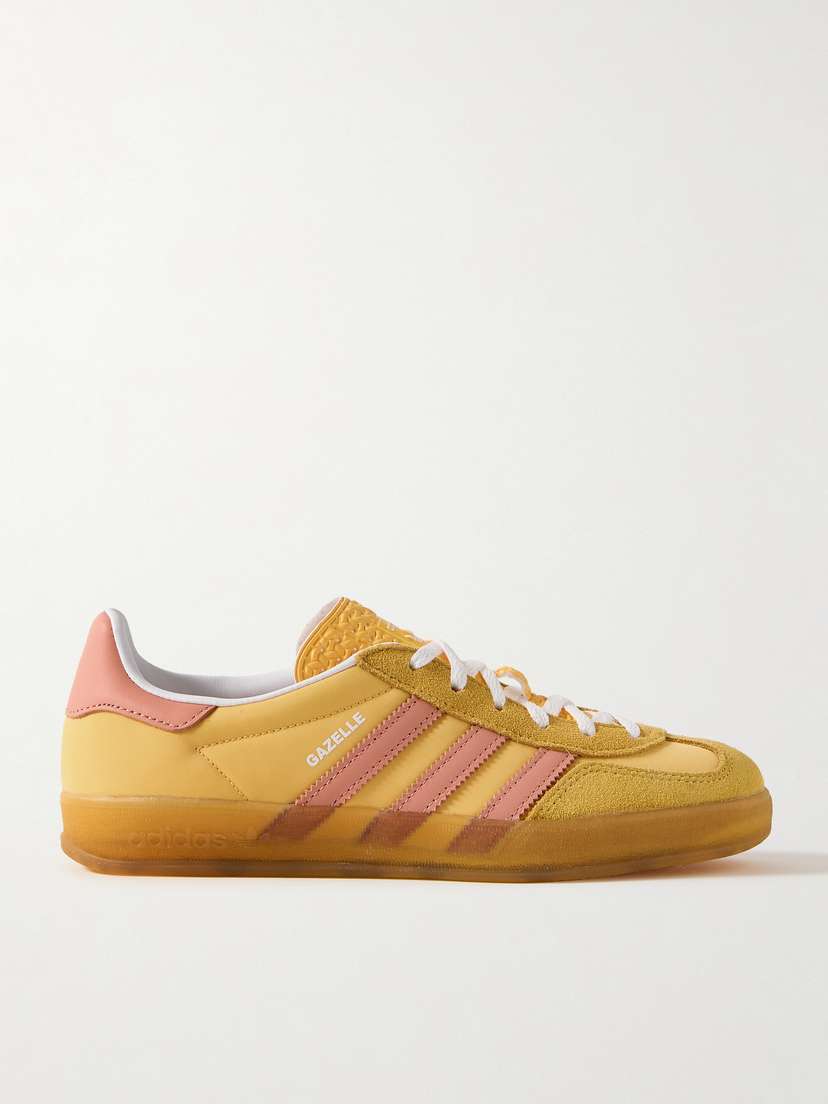 adidas Originals Gazelle Indoor Leather And Suede-trimmed Nylon Sneakers - UK 8.5