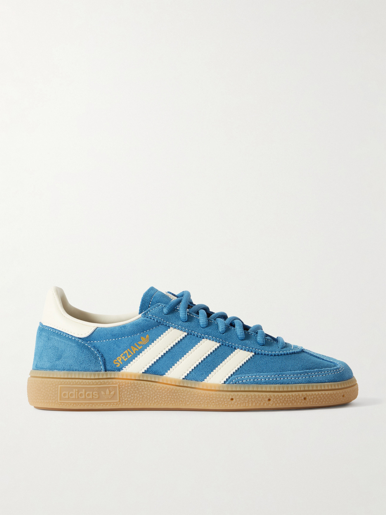 Shop Adidas Originals Handball Spezial Leather-trimmed Suede Sneakers In Blue